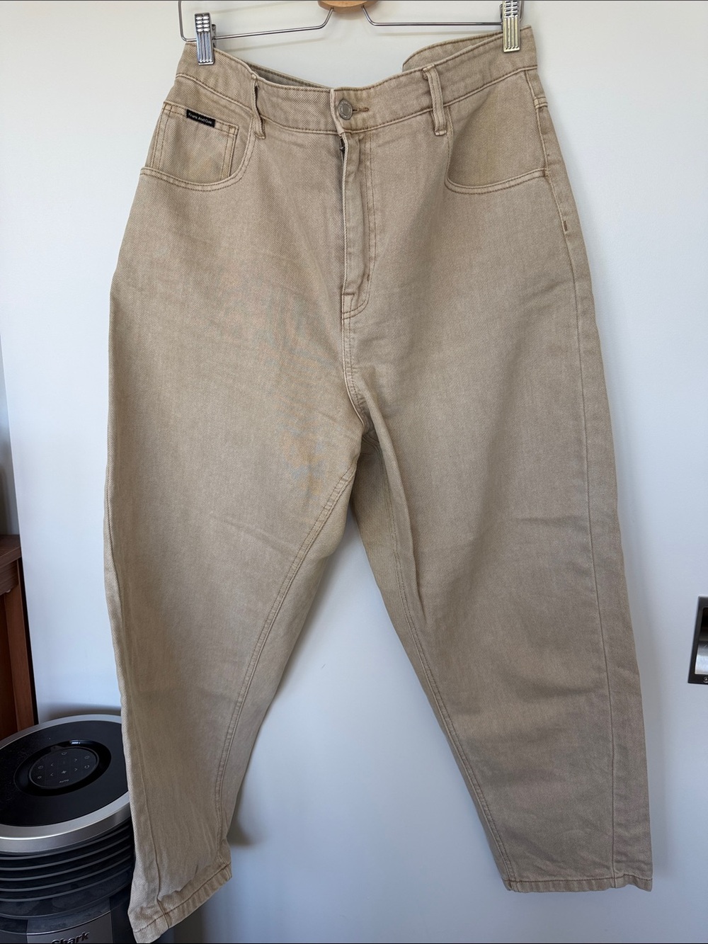 Frank and Oak Barrel leg Straight-Leg Jeans in Toffee